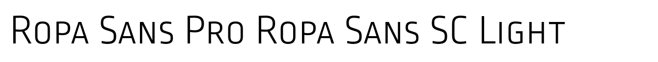 Ropa Sans Pro Ropa Sans SC Light